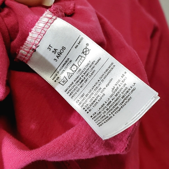 Old Navy Magenta Pink "JoJo + BowBow" Kids Long Sleeve Shirt - Size 3T - Picture 12 of 13